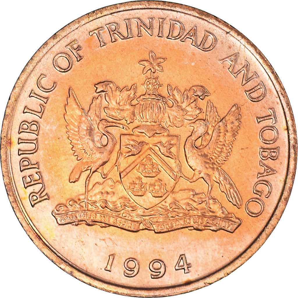 Coin, TRINIDAD & TOBAGO, Cent, 1994, MS(63), Bronze, KM:29