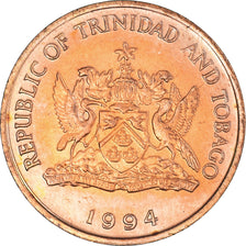 Coin, TRINIDAD & TOBAGO, Cent, 1994, MS(63), Bronze, KM:29