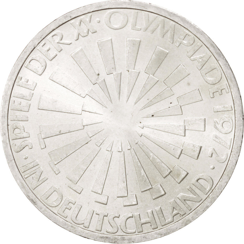 Monnaie, République fédérale allemande, 10 Mark, 1972, Hamburg, SPL, Argent