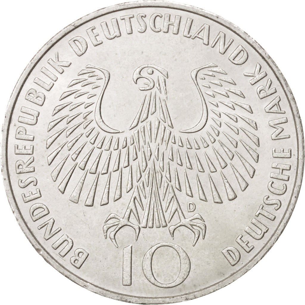 Coin, GERMANY - FEDERAL REPUBLIC, 10 Mark, 1972, Munich, MS(63), Silver, KM:135