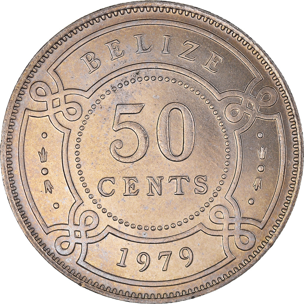 Coin, Belize, 50 Cents, 1979, MS(64), Copper-nickel, KM:37