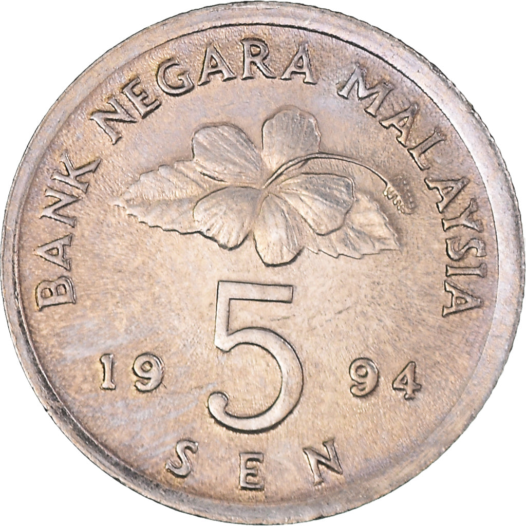 Monnaie, Malaysie, 5 Sen, 1994, SUP+, Cupro-nickel, KM:50