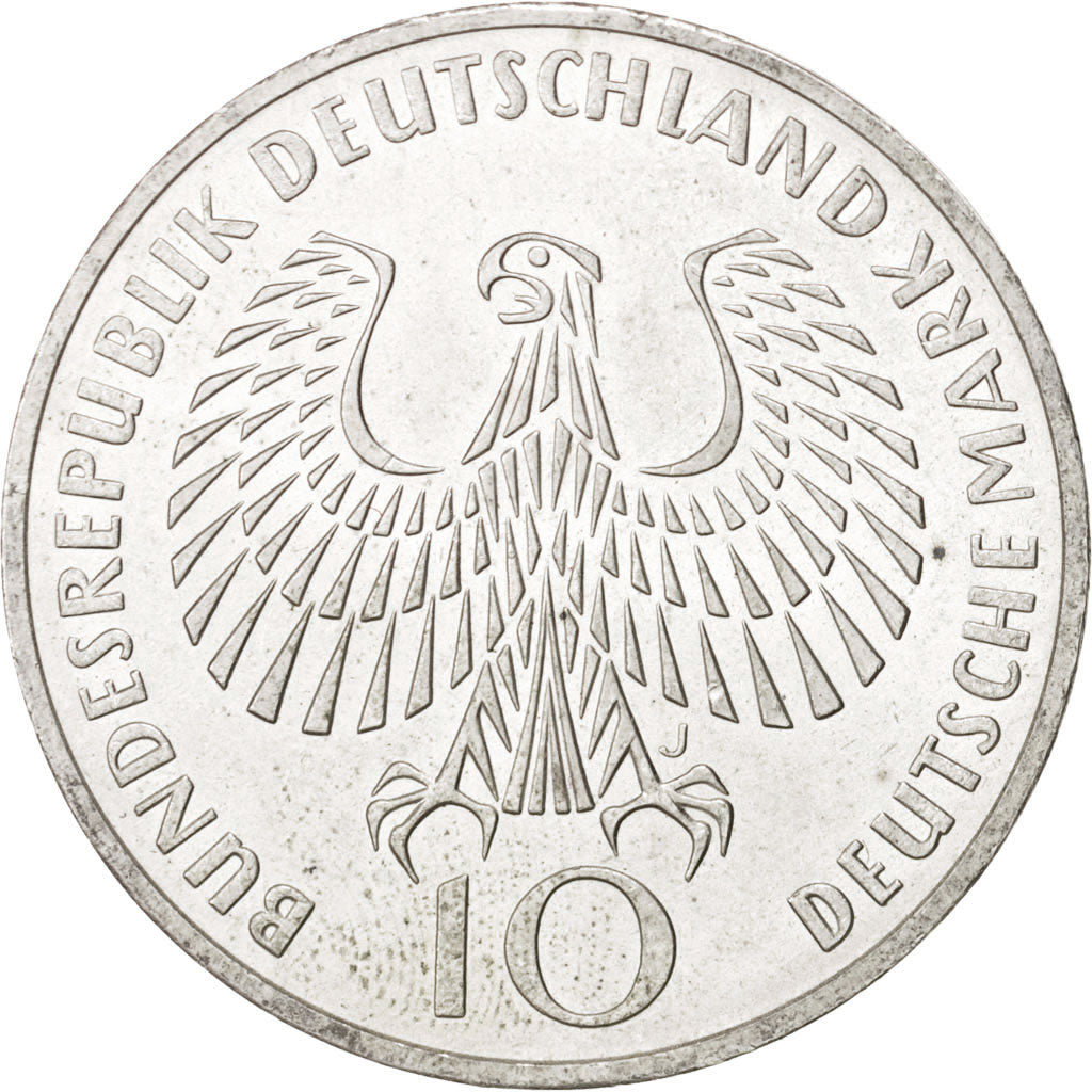 Coin, GERMANY - FEDERAL REPUBLIC, 10 Mark, 1972, Hamburg, MS(63), Silver, KM:135