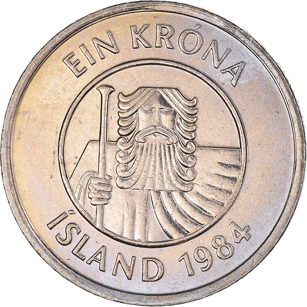 Moneda, Islandia, Krona, 1984, EBC, Cobre - níquel, KM:27