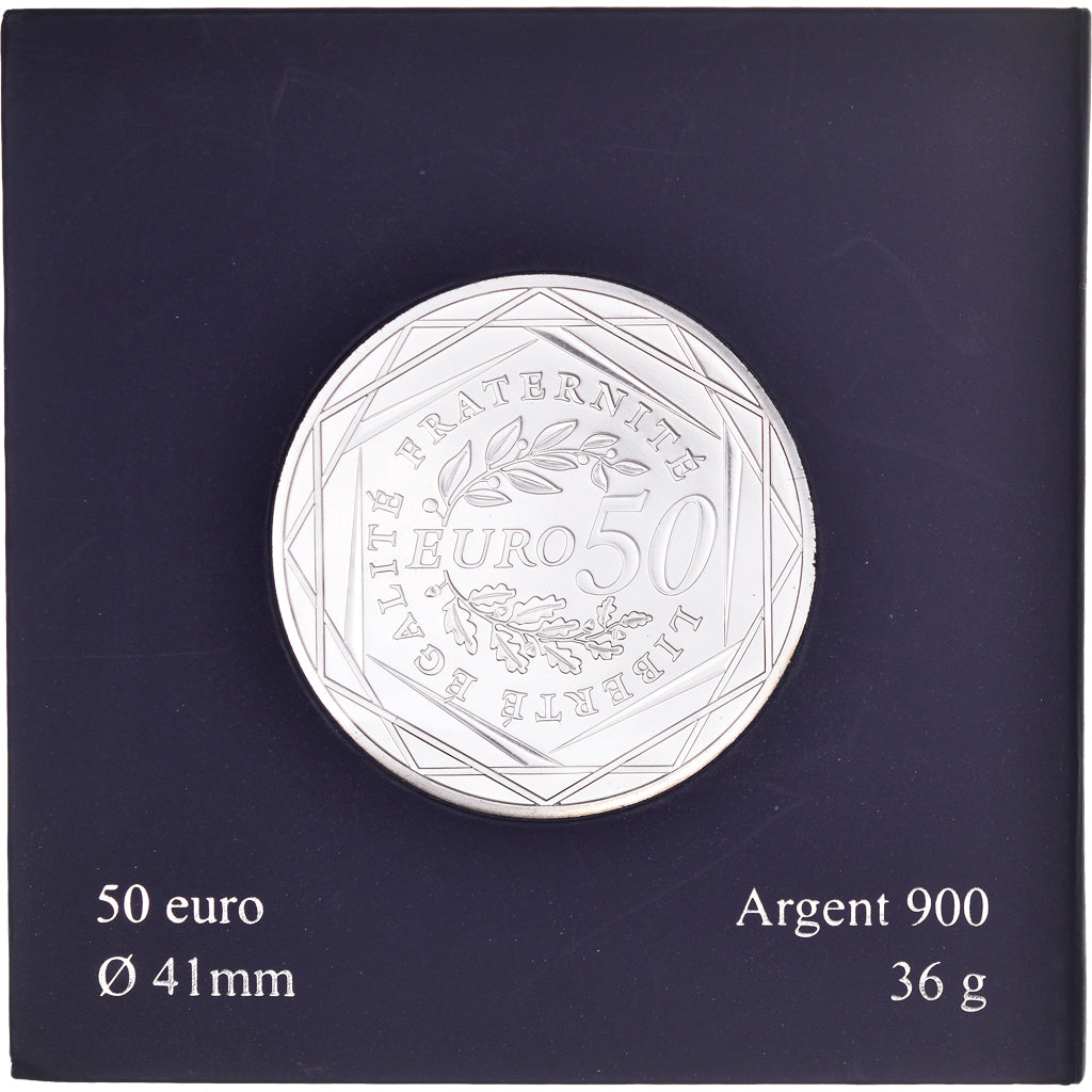 France, Semeuse, 50 Euro, 2010, Paris, MS(63), Silver, KM:1644