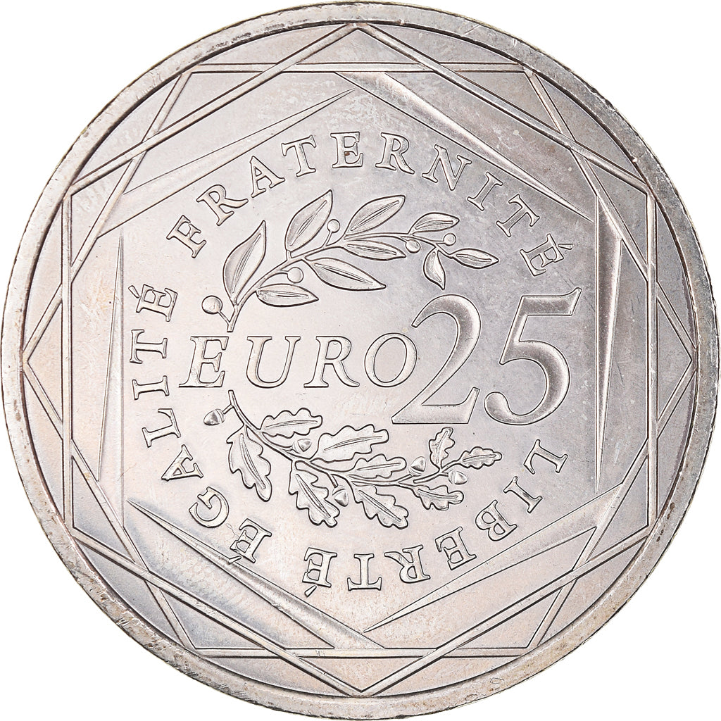 France, 25 Euro, 2009, MS(63), Silver, Gadoury:EU338, KM:1581
