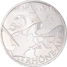 Frankrijk, 10 Euro, Rhone-Alpes, 2010, Paris, PR+, Zilver, KM:1670