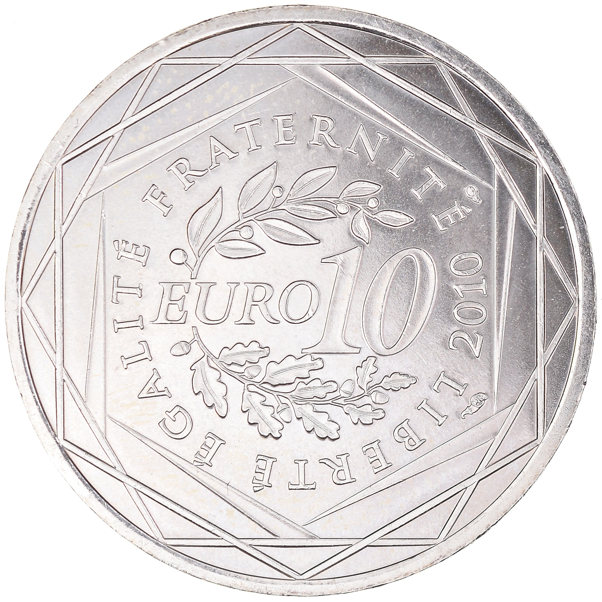 Frankrijk, 10 Euro, Rhone-Alpes, 2010, Paris, PR+, Zilver, KM:1670