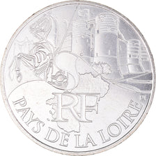 Francia, 10 Euro, 2011, Paris, Pays De La Loire, SPL+, Argento, KM:1746