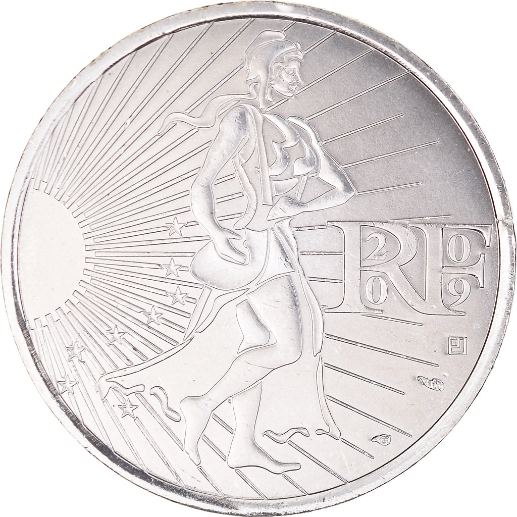 France, 10 Euro, 2009, MS(64), Silver, Gadoury:EU337, KM:1580
