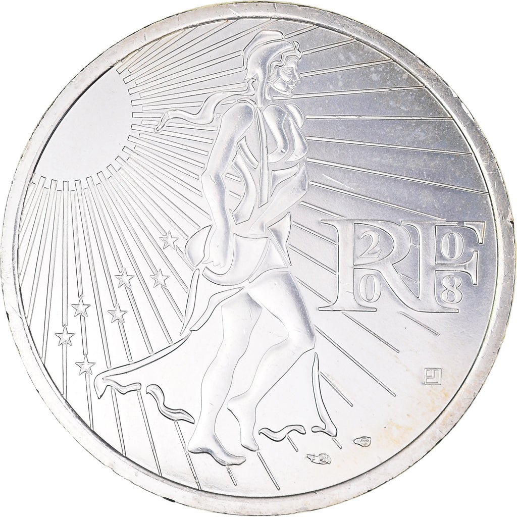 France, 15 Euro, 2008, MS(63), Silver, Gadoury:2, KM:1535