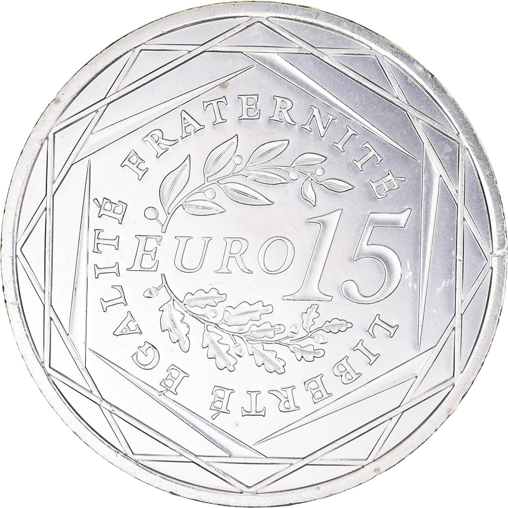 France, 15 Euro, 2008, MS(63), Silver, Gadoury:2, KM:1535