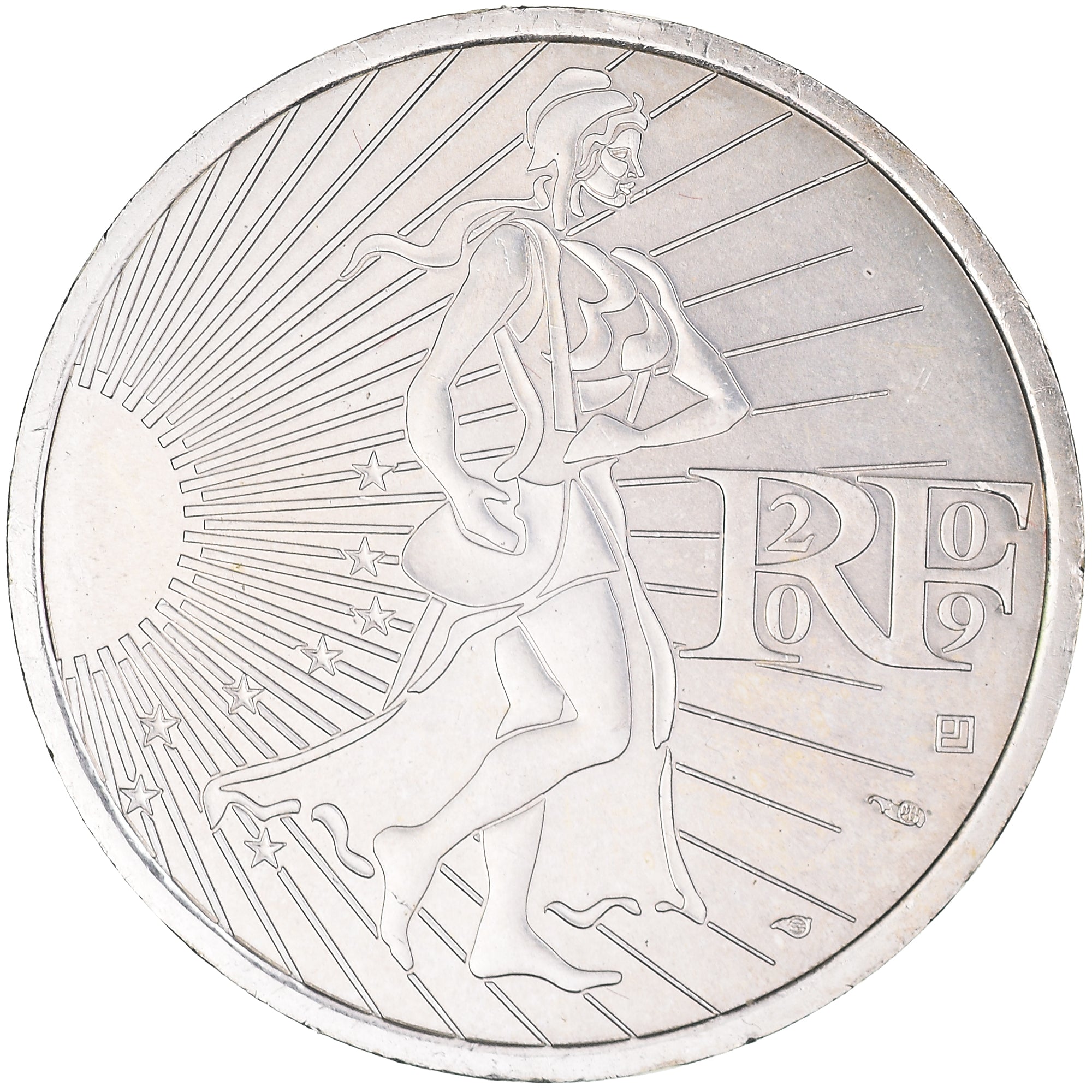 Francja, 10 Euro, 2009, MS(63), Srebro, Gadoury:EU337, KM:1580