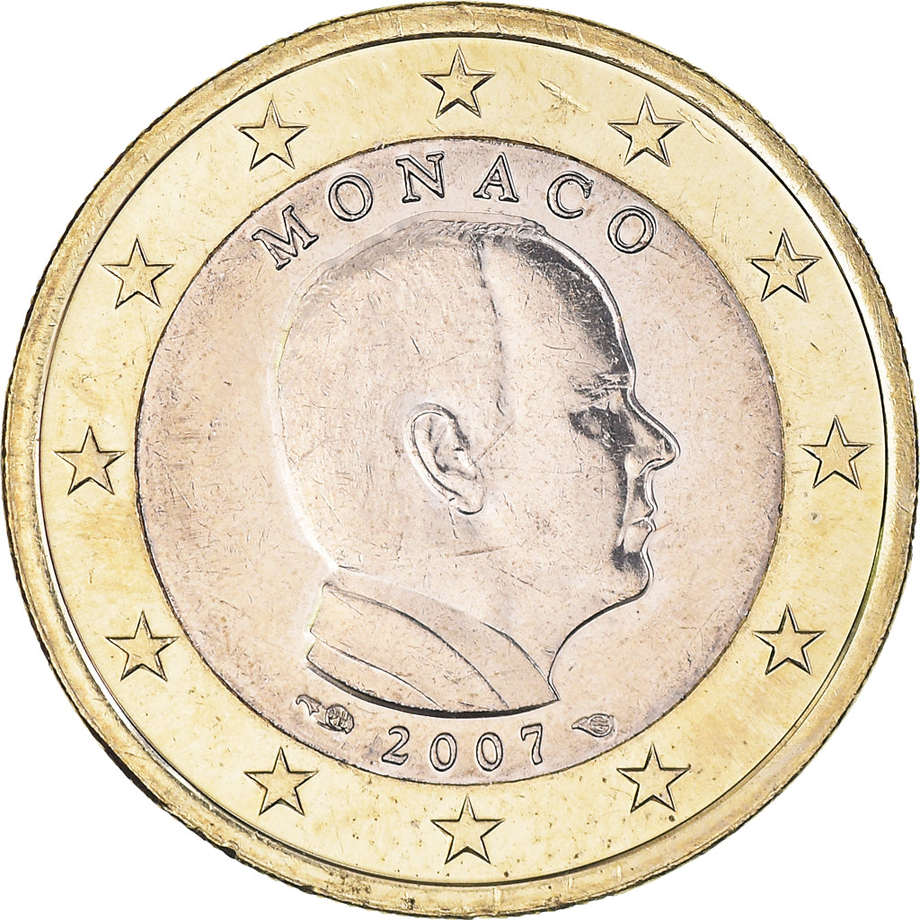Monaco, Euro, Prince Albert, 2007, Paris, MS(60-62), Bi-Metallic, KM:194