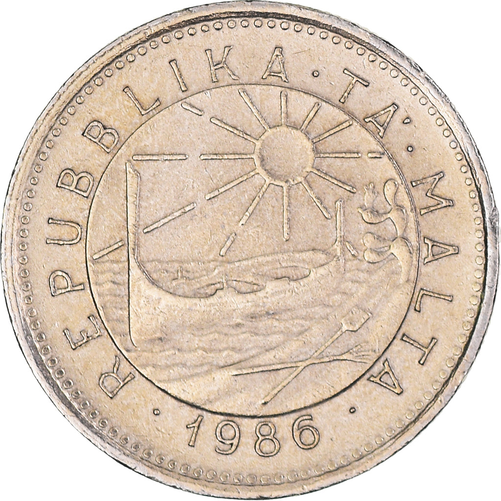 Moeda, Malta, 5 Cents, 1986, AU(50-53), Cobre-níquel, KM:77