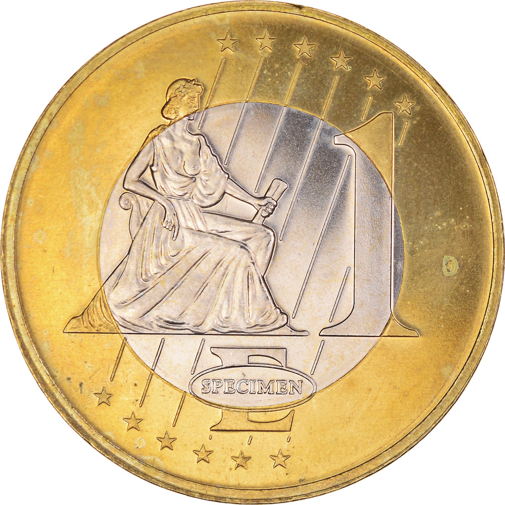 Denmark, Euro, 2002, unofficial private coin, AU(55-58), Copper Plated Steel