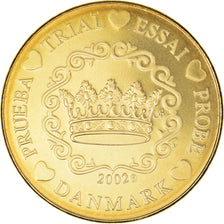 Danemark, 20 Euro Cent, 2002, unofficial private coin, FDC, Laiton