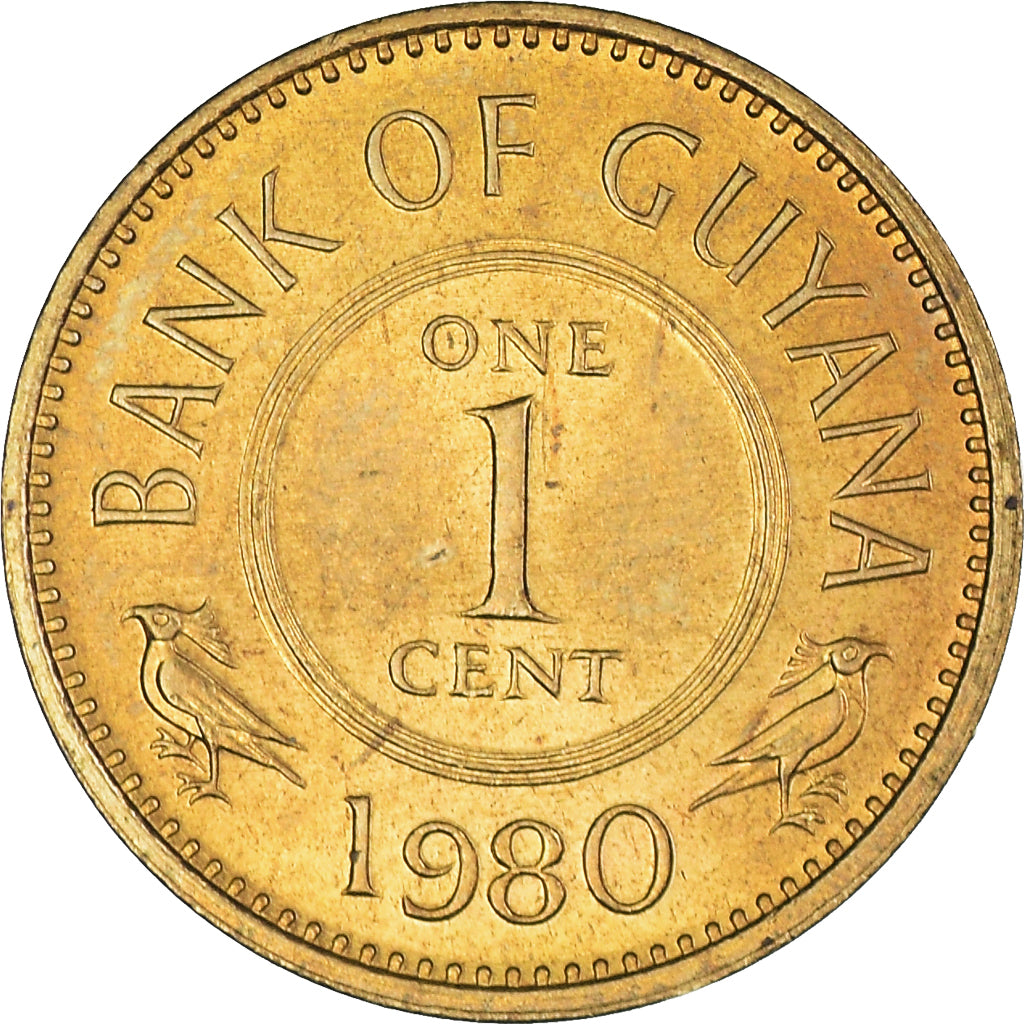 Coin, Guyana, Cent, 1980, MS(64), Nickel-brass, KM:31