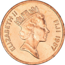 Coin, Fiji, Elizabeth II, Cent, 1987, MS(63), Bronze, KM:49