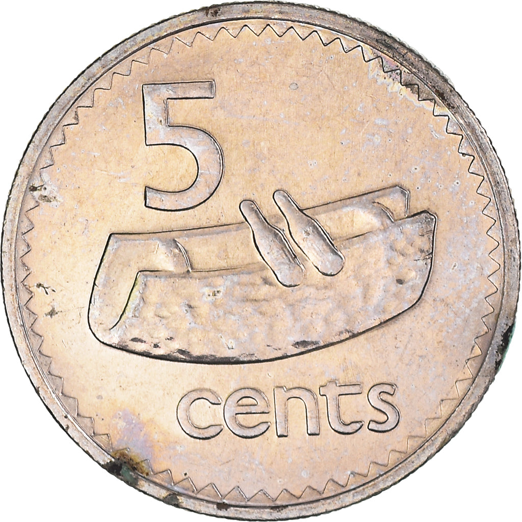 Coin, Fiji, Elizabeth II, 5 Cents, 1987, EF(40-45), Copper-nickel, KM:51