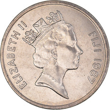Coin, Fiji, Elizabeth II, 20 Cents, 1987, MS(63), Copper-nickel, KM:53