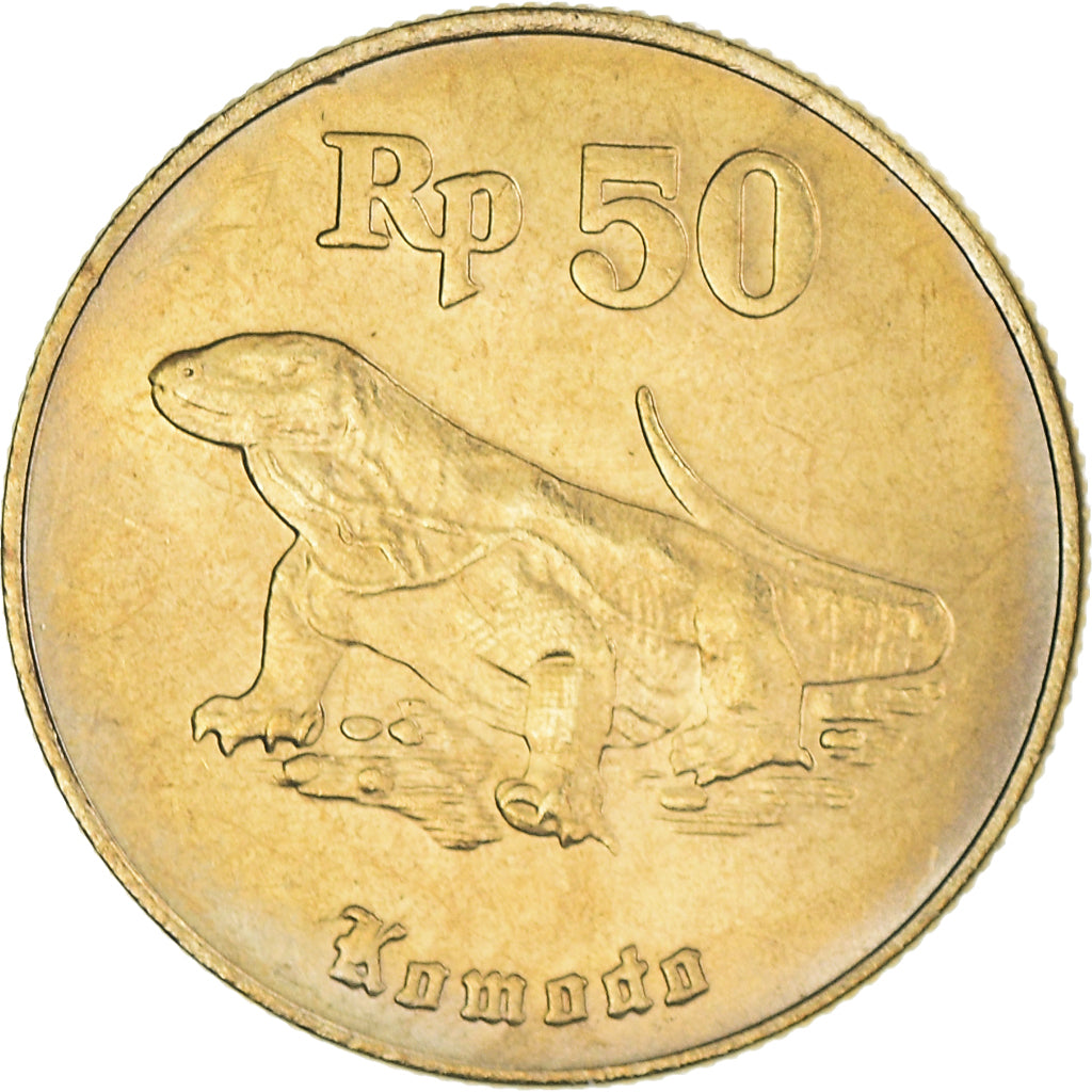 Coin, Indonesia, 50 Rupiah, 1995, MS(60-62), Aluminum-Bronze, KM:52
