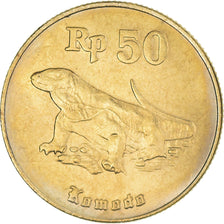 Coin, Indonesia, 50 Rupiah, 1995, MS(60-62), Aluminum-Bronze, KM:52