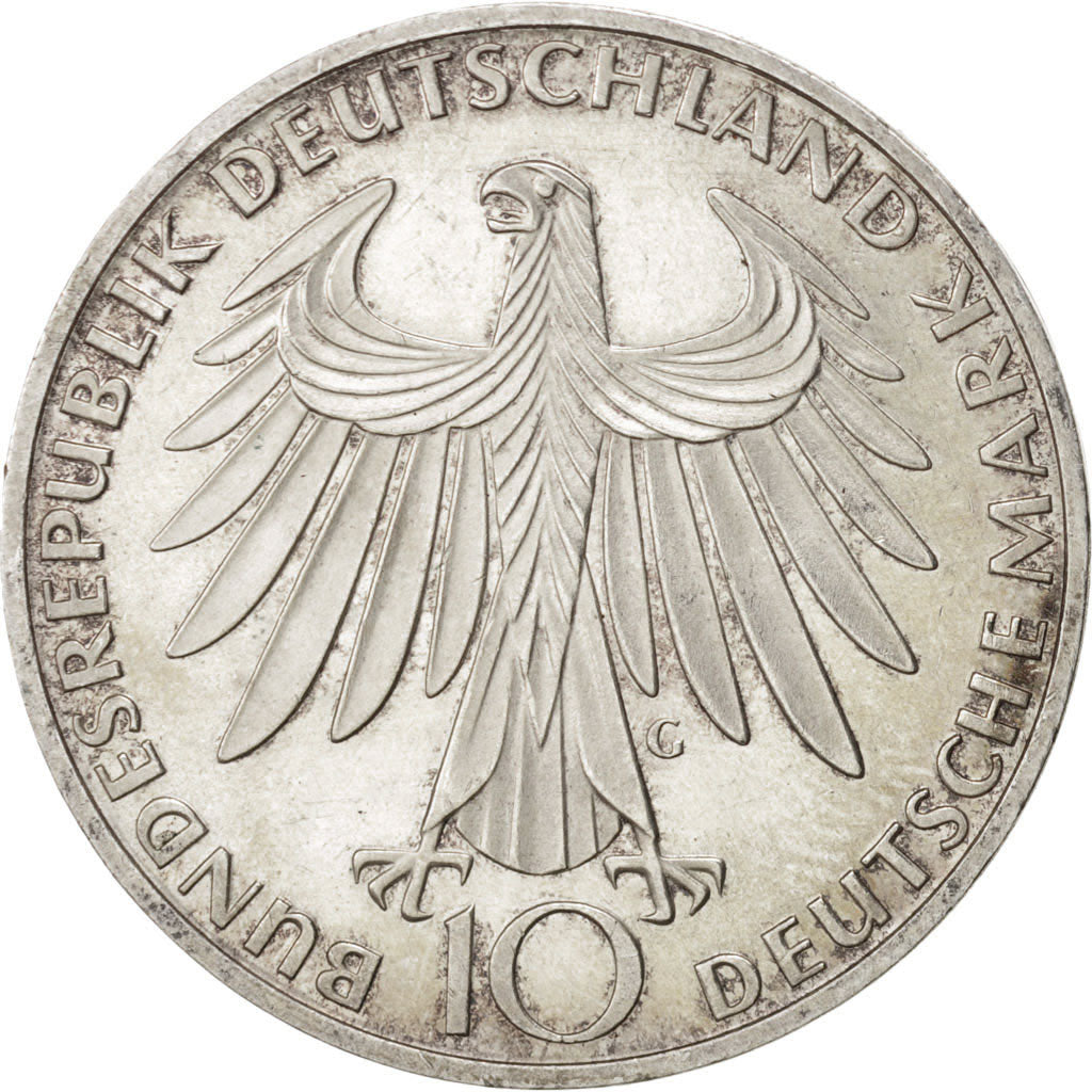 Coin, GERMANY - FEDERAL REPUBLIC, 10 Mark, 1972, Karlsruhe, MS(63), Silver