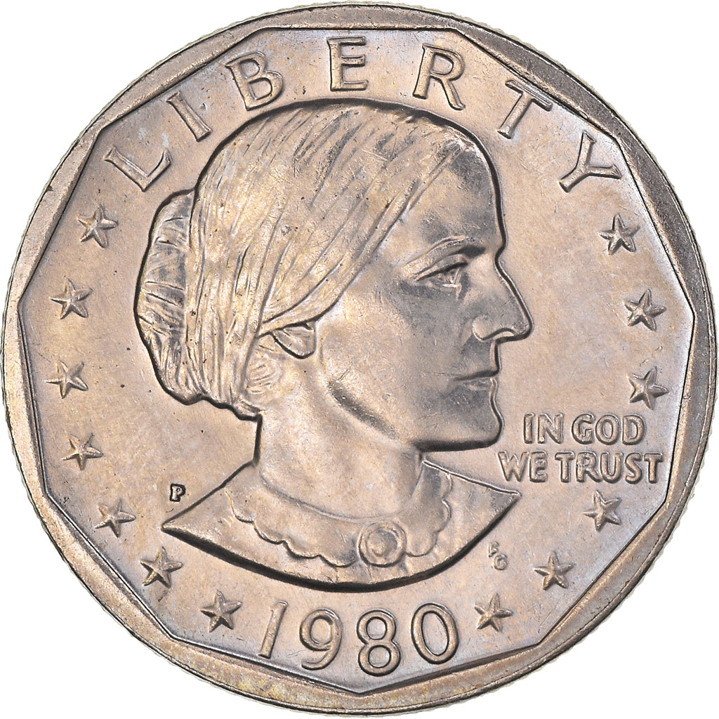 Coin, United States, Dollar, 1980, Philadelphia, MS(60-62), Copper-Nickel Clad