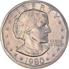 Coin, United States, Dollar, 1980, Philadelphia, MS(60-62), Copper-Nickel Clad