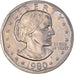 Coin, United States, Dollar, 1980, Philadelphia, MS(60-62), Copper-Nickel Clad