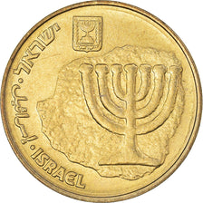 Coin, Israel, 10 Agorot, 1991, MS(63), Aluminum-Bronze, KM:158