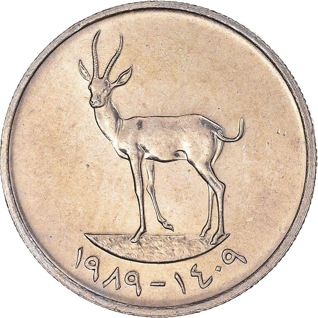 Moneta, Emirati Arabi Uniti, 25 Fils, 1989, SPL, Rame-nichel