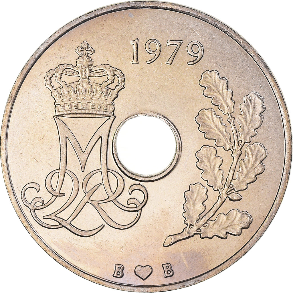 Monnaie, Danemark, Margrethe II, 25 Öre, 1979, Copenhagen, SPL+, Cupro-nickel