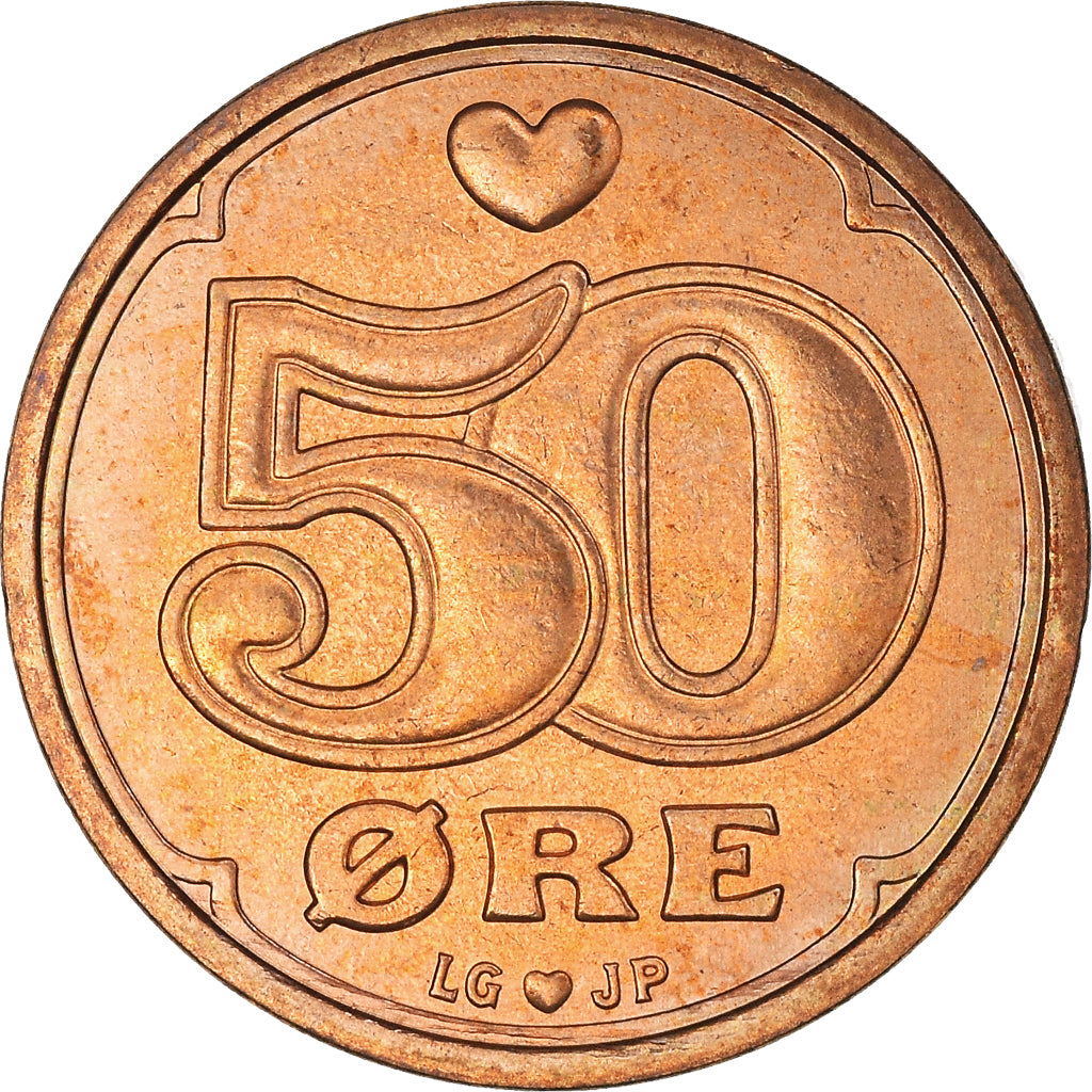 Moneta, Danimarca, Margrethe II, 50 Öre, 1991, Brondby, SPL, Bronzo, KM:866.2