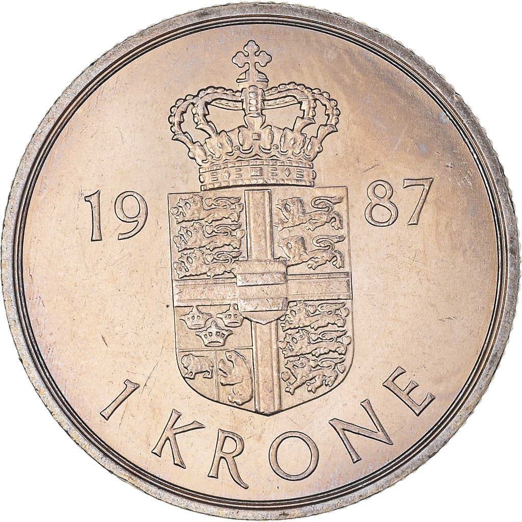 Monnaie, Danemark, Margrethe II, Krone, 1987, Copenhagen, SPL, Cupro-nickel