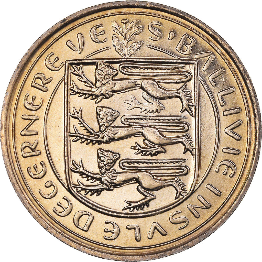 Coin, Guernsey, Elizabeth II, 10 Pence, 1984, MS(63), Copper-nickel, KM:30