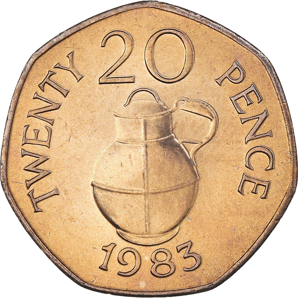 Monnaie, Guernesey, Elizabeth II, 20 Pence, 1983, SPL, Cupro-nickel, KM:38