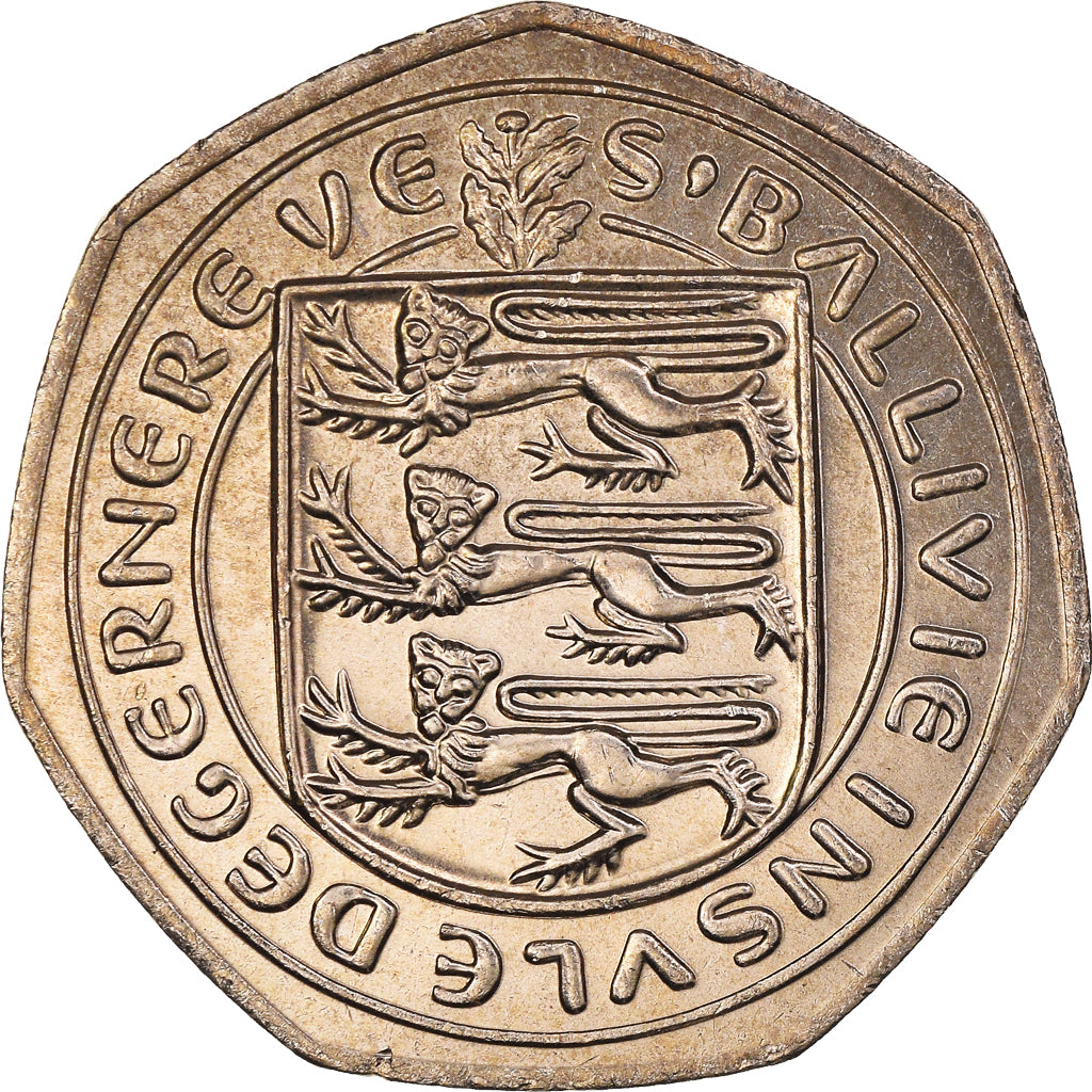 Münze, Guernsey, Elizabeth II, 50 Pence, 1983, VZ+, Kupfer-Nickel, KM:34