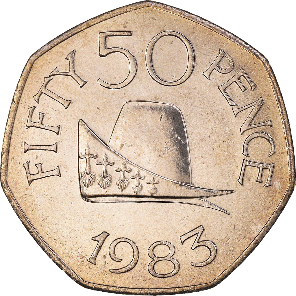 Münze, Guernsey, Elizabeth II, 50 Pence, 1983, VZ+, Kupfer-Nickel, KM:34