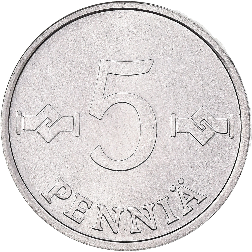 Moneta, Finlandia, 5 Pennia, 1982, SPL+, Alluminio, KM:45a