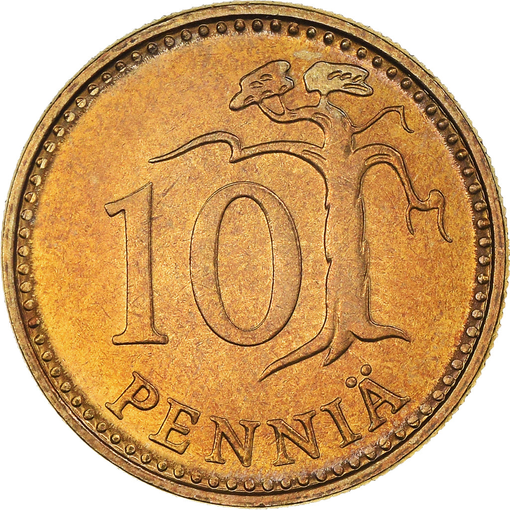Monnaie, Finlande, 10 Pennia, 1982, SPL+, Bronze-Aluminium, KM:46