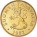 Moneda, Finlandia, 50 Penniä, 1982, SC, Aluminio - bronce, KM:48