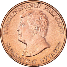 Coin, Turkmanistan, 5 Tenge, 1993, MS(63), Copper Plated Steel, KM:2