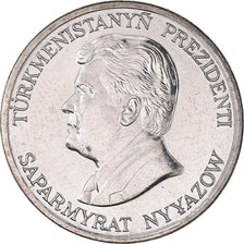 Moneda, Turkmenistán, 20 Tenge, 1993, SC, Níquel chapado en acero, KM:4
