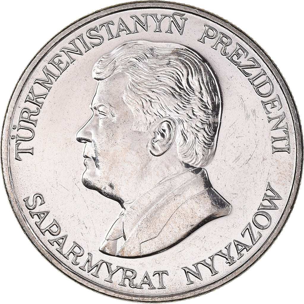 Munten, Turkmenistan, 50 Tenge, 1993, PR, Nickel plated steel, KM:5