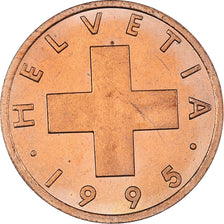 Coin, Switzerland, Rappen, 1995, Bern, MS(63), Bronze, KM:46
