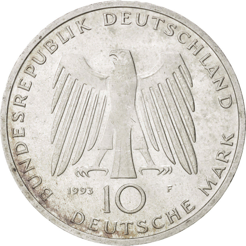 Moneta, GERMANIA - REPUBBLICA FEDERALE, 10 Mark, 1993, Stuttgart, Germany, SPL