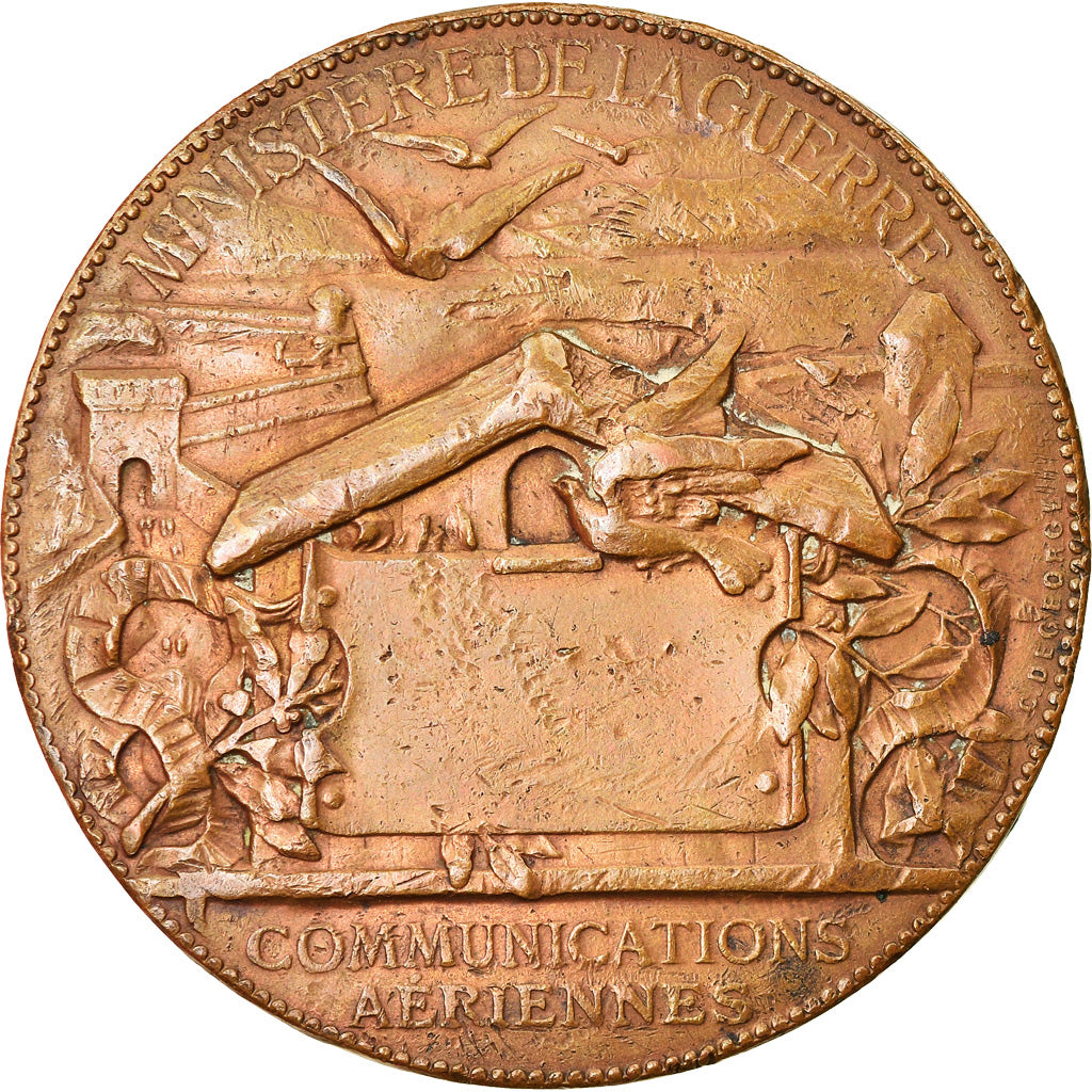 France, Medal, Ministère de la Guerre, Communications aériennes, 1870-1871
