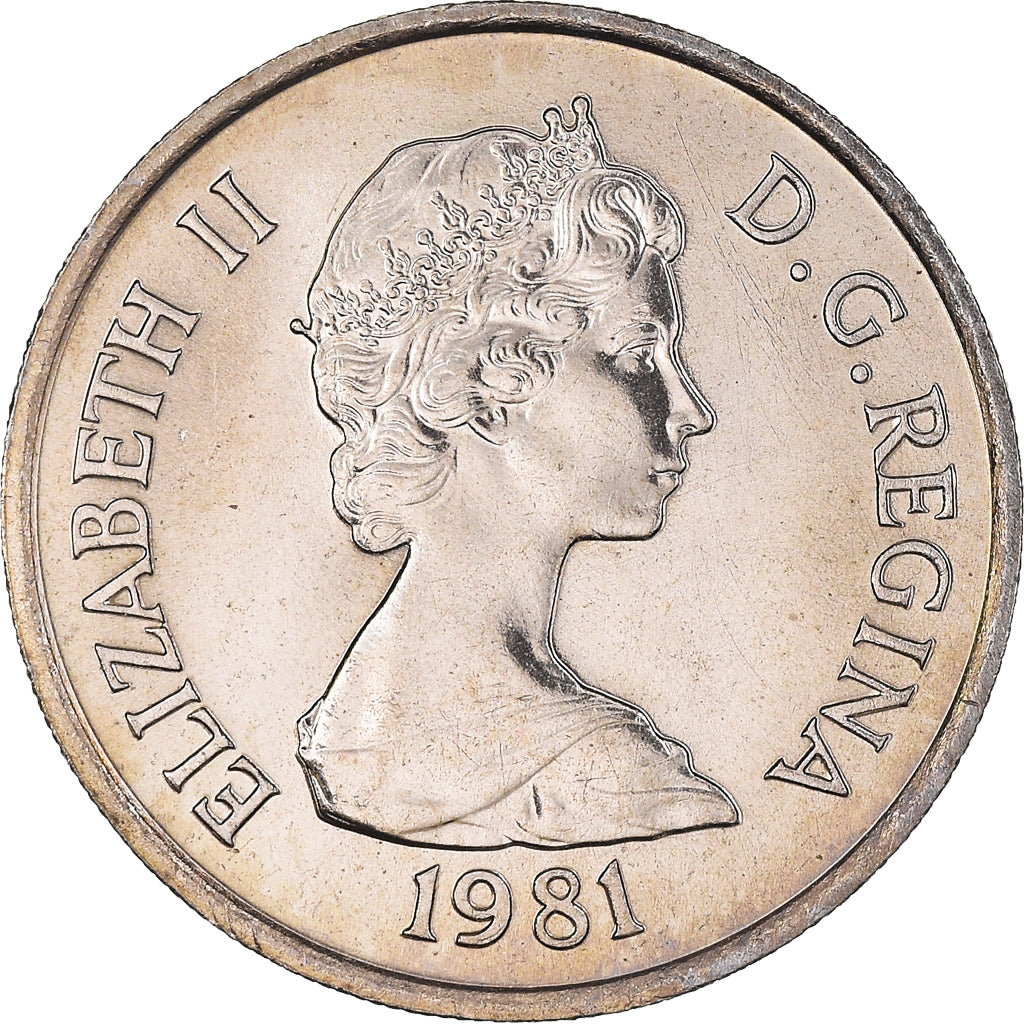 Coin, TURKS & CAICOS ISLANDS, Elizabeth II, 1/4 Crown, 1981, MS(63)
